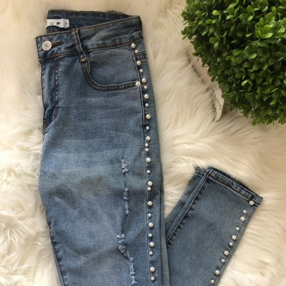 Vintage Skinny Pant Pearls